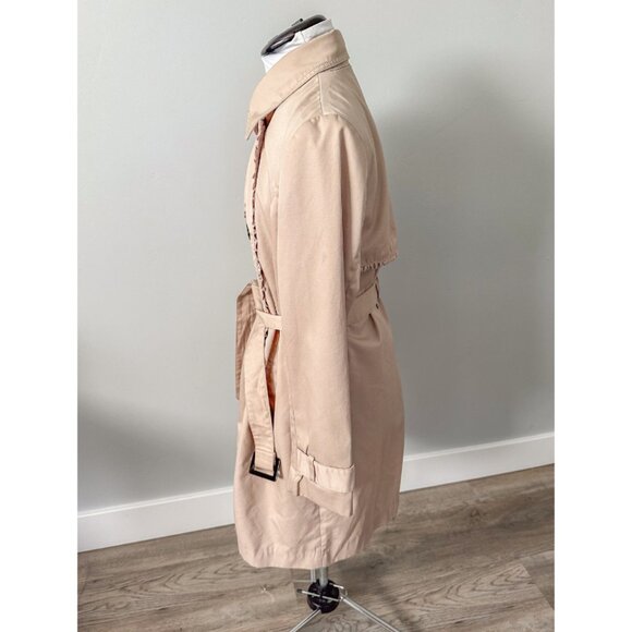H&M Classic Khaki Trench Coat with Ruffle Details - Picture 6 of 9